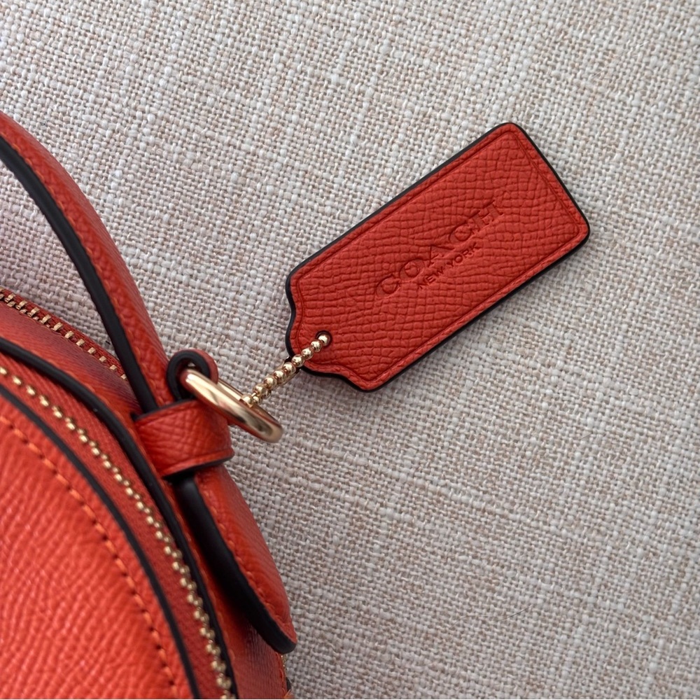 Coach Orange and Gold Pumpkin Canteen Crossbody - Picture 2 of 8